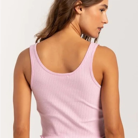 Billabong Light Pink Ribbed Tank Top - Picture 3 of 4